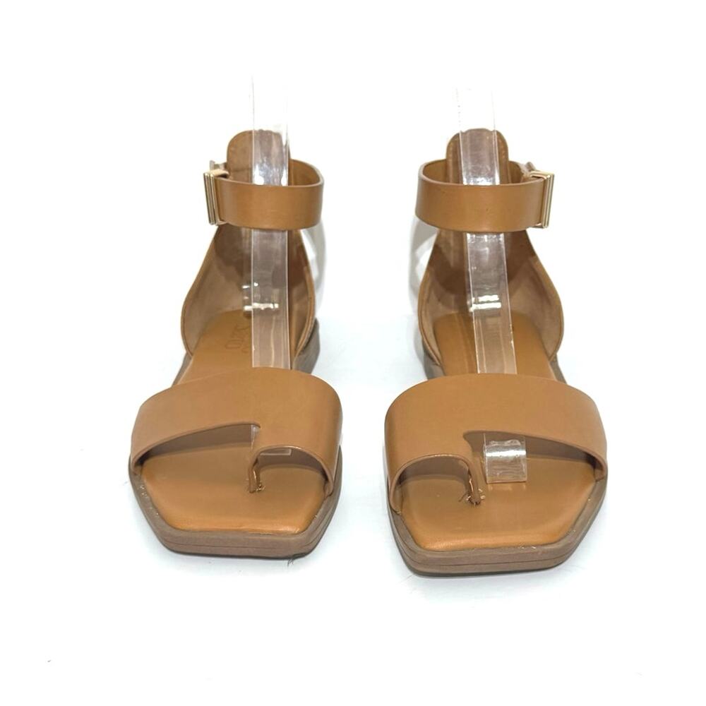 Franco Sarto Miras Women’s Size 7 Tan Leather Toe Loop Ankle Strap Sandal - Picture 2 of 12